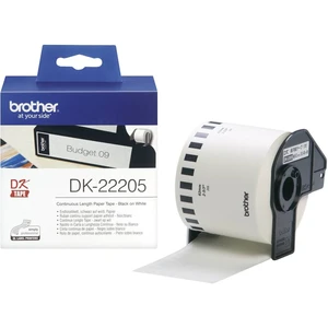 Brother DK-22205 etikety v roli 62 mm x 30.48 m papier  biela 1 ks permanentné DK22205 univerzálne etikety