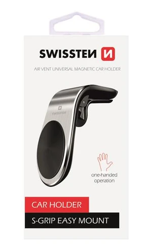 Magnetický držák do ventilace auta Swissten Easy Mount, silver