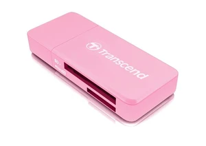 Transcend RDF5 USB 3.0 čtečka paměťových karet SDHC (UHS-I)/SDXC (UHS-I)/microSDHC (UHS-I)/microSDXC (UHS-I), růžová