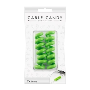 Kabelový organizér Cable Candy Snake, 2 ks, zelený