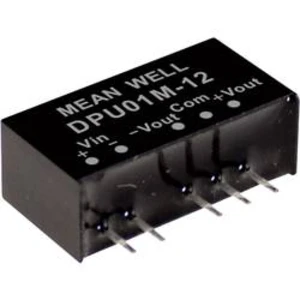 DC/DC měnič napětí, modul Mean Well DPU01M-12, 42 mA, 1 W, Počet výstupů 2 x