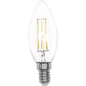 LED žárovka LightMe LM85340 230 V, E14, 4.5 W = 40 W, neutrální bílá, A++ (A++ - E), tvar svíčky, nestmívatelné, vlákno, 1 ks