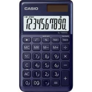 Casio SL-1000SC kapesní kalkulačka námořnická modrá Displej (počet míst): 10 solární napájení, na baterii (š x v x h) 71 x 9 x 120 mm