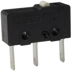 Mikrospínač Zippy SM1-N6S-00B0-Z, 250 V/AC, 6 A, plochý konektor 2.8 mm, 1x zap/(zap)