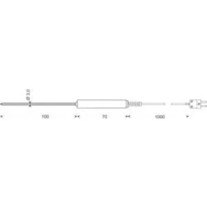 Snímač teploty typu K, vhodný pro potravinářský průmysl, Greisinger GES 21K, 117040, kalibrováno dle ISO