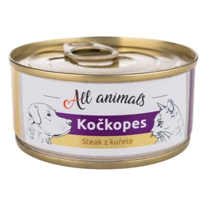 ALL ANIMALS Kočkopes konzerva steak z kuřete 100 g