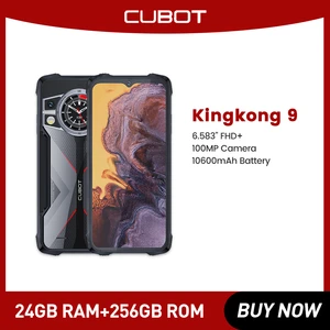 Cubot KingKong 9 Rugged Phone 6.583&quot FHD+ Helio G99 Android13 24GB RAM+256GB ROM 10600mAh Battery 100MP Camera NFC Phone