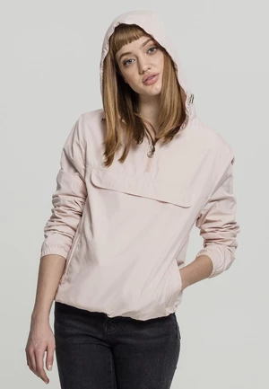 Women's Basic Pull Over Jacket Light Pink