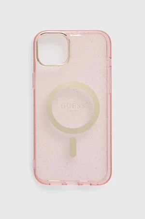 Obal na telefon Guess iPhone 14 Plus 6.7" růžová barva