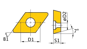 OPTIMUM Břitové destičky D/55°, 5 ks