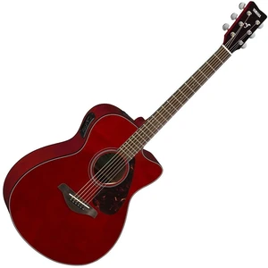 Yamaha FSX800C Ruby Red Jumbo z elektroniką