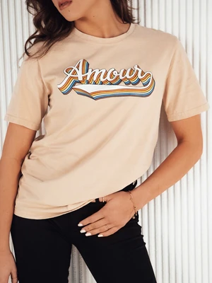 AMOURETTE women's t-shirt beige Dstreet