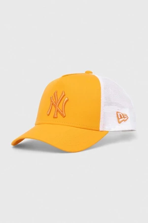 Šiltovka New Era oranžová farba, s nášivkou, NEW YORK YANKEES