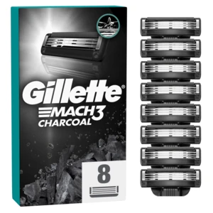 GILLETTE Mach3 Charcoal Náhradné hlavice do holiaceho strojčeka pre mužov 8 ks