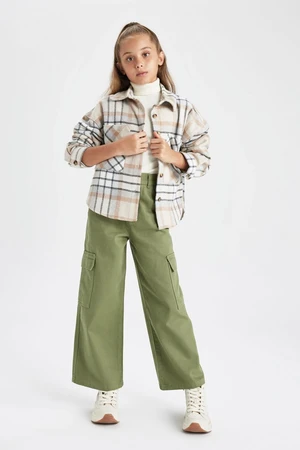 DEFACTO Girls Wide Leg Cargo Wide Leg Cotton Pants