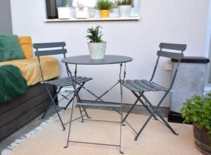 Záhradný bistro set 3 ks Šedá