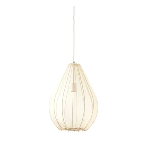 Beżowa lampa wisząca z tekstylnym kloszem ø 38 cm Itela – Light & Living