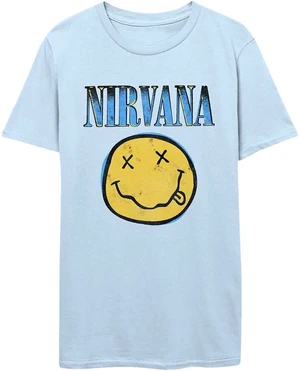 Nirvana T-Shirt Xerox Smiley Blue Light Blue M