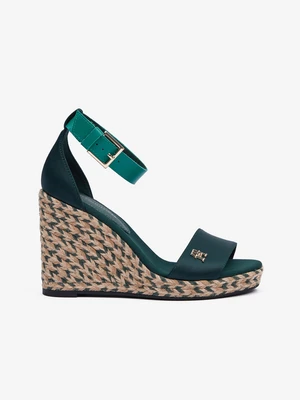 Dark Green Women's Wedge Sandals by Tommy Hilfiger