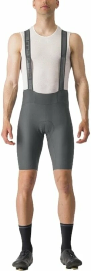 Castelli Espresso Bibshort Gunmetal Gray 2XL Nadrág kerékpározáshoz