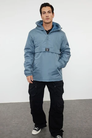 Trendyol Mint Regular Fit Kangaroo Model Winter Windbreaker Coat