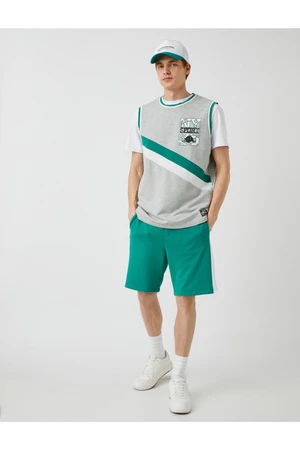 Koton Slim Fit Striped Shorts