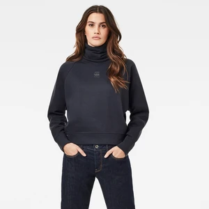 G-STAR Mikina - High turtle neck loose wmn tmavomodrá