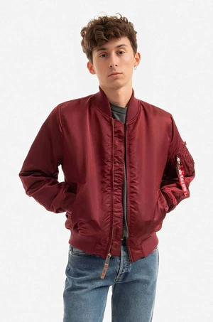 Bomber bunda Alpha Industries MA-1 VF 59 191118 184 vínová barva, přechodná