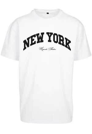 New York College Oversize T-Shirt in White