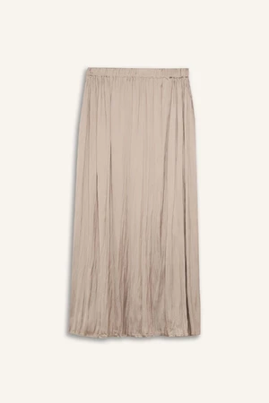 DEFACTO A Cut Basic Plain Satin Maxi Skirt