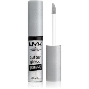 NYX Professional Makeup Butter Gloss Metallic metalický lesk na pery odtieň 10 Ice 8 ml