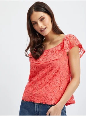 Orsay Pink Ladies Lace Blouse - Women