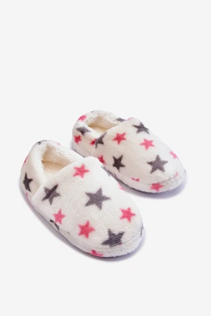 Children's insulated slippers in Stars White Meyra