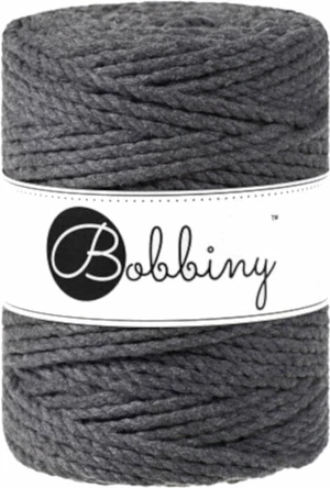 Bobbiny 3PLY Macrame Rope 5 mm 100 m Charcoal Šňůra