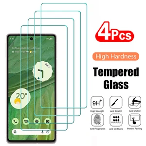 4PCS Tempered Glass for Google Pixel 8 7 7A 6 6A 5 5A 4A 4 XL 3 3A Fold 9H Protective Transparent Screen Protector Film Glass