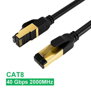 Gaming High Speed Ethernet Cable Cat8 40Gbps 2000MHz Internet Network Cable Ethernet Cat 8 30m 5m Rj45 20metros 20 m Lan Cord