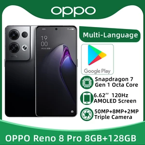 OPPO Reno 8 Pro 5G Snapdragon 7 Gen 1 Octa Core 6.62'' 120Hz AMOLED Screen 50MP Triple Camera 4500mAh Battery 80W Charger