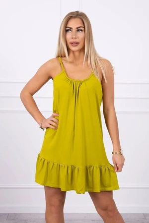 Dress with thin straps kiwi