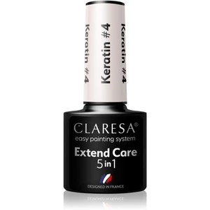 Claresa Extend Care 5 in 1 Keratin podkladový lak pre gélové nechty s vyživujúcim účinkom odtieň #4 5 g