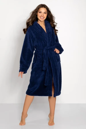 Josephine Long Navy Bathrobe