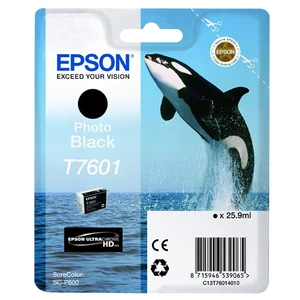 Epson T7601 C13T76014010 foto čierna (photo black) originálna cartridge