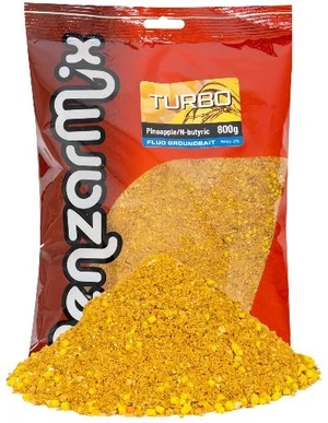 Benzar mix krmítková směs groundbait turbo fluo 800 g - ananas-kyselina maslová