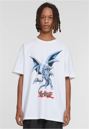 Yu-Ghi-Oh Blue Eyes White Dragon Heavy Oversize Tee bílé