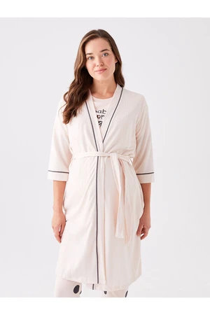 LC Waikiki Lw - Pregnant Shawl Collar Plain Dressing Gown