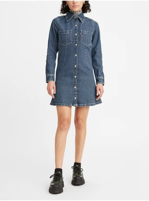 Levi&#39;s Blue Denim Shirt Short Dress Levi&#39;s® - Women