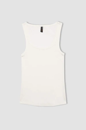 DEFACTO Slim Fit Round Neck Ribbed Camisole Athlete