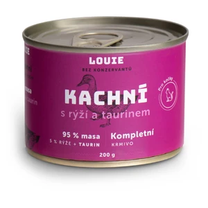 LOUIE Kachní s rýží a taurinem konzerva pro kočky 200 g