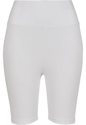 Women's high-waisted cycling shorts white