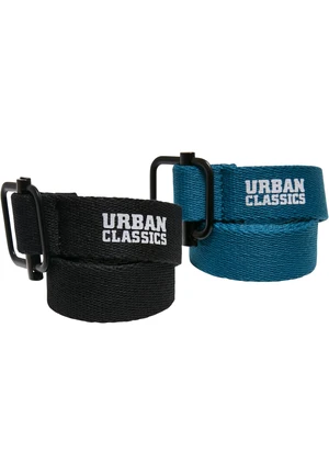 Industrial canvas belt Kids 2-Pack black/green