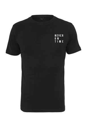 Black T-shirt Never On Time